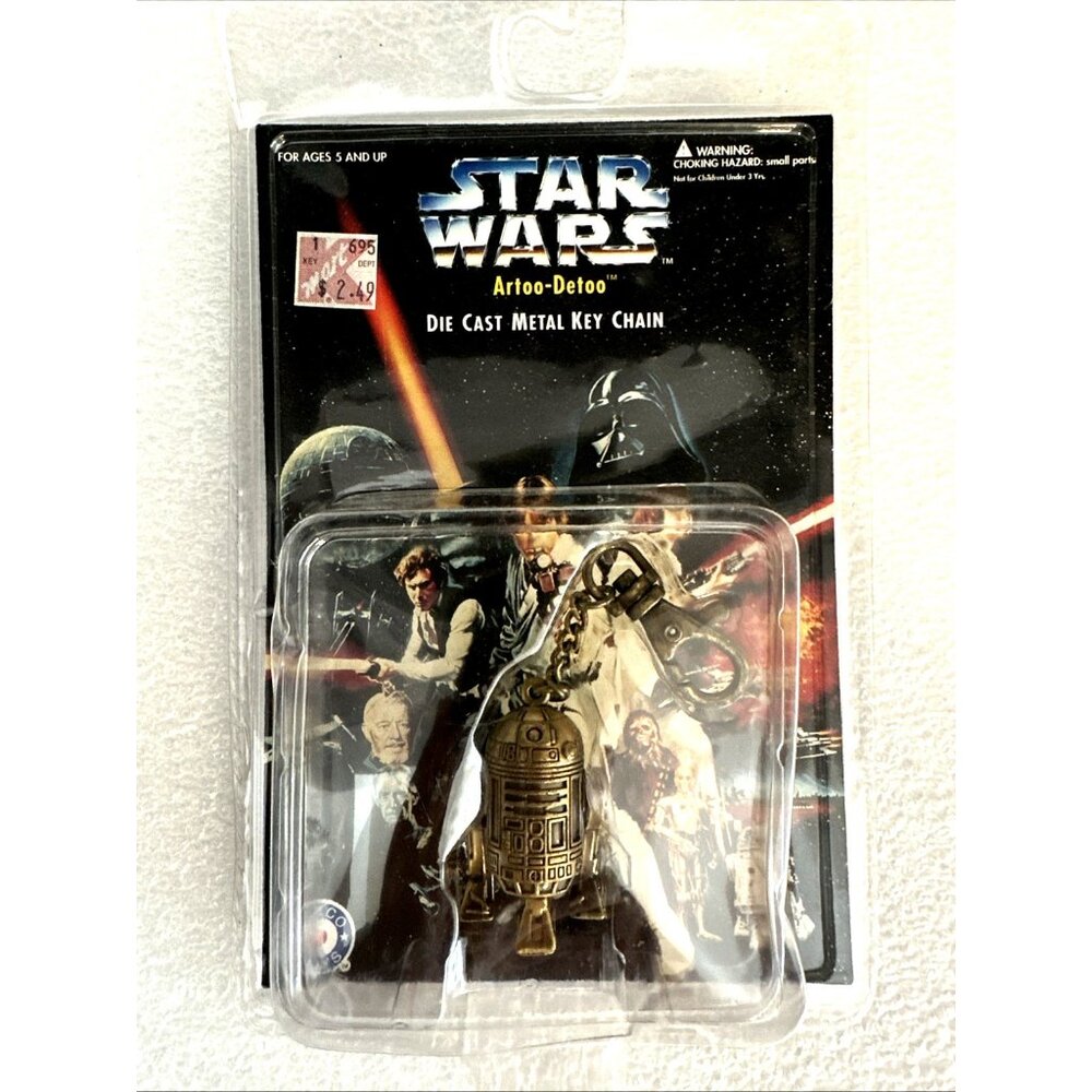 Star Wars 1996 Artoo Detoo R2-D2 Die Cast Metal Key Chain #3110 Placo Products